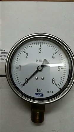 đông hồ áp suất wika, wika mặt 100mm, 232.50, đồng hồ giá tốt